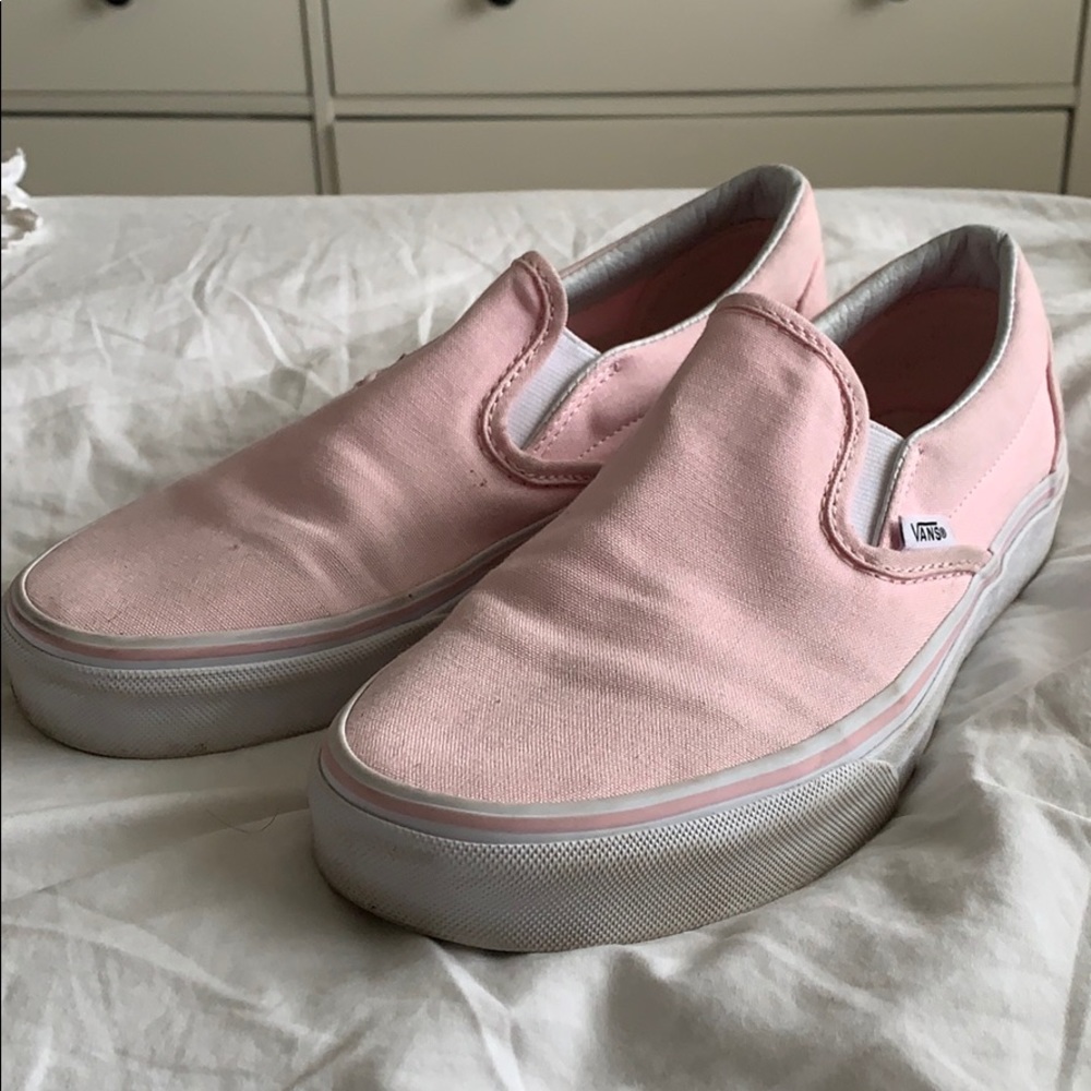 Baby Pink SLIP ON VANS (barely worn)